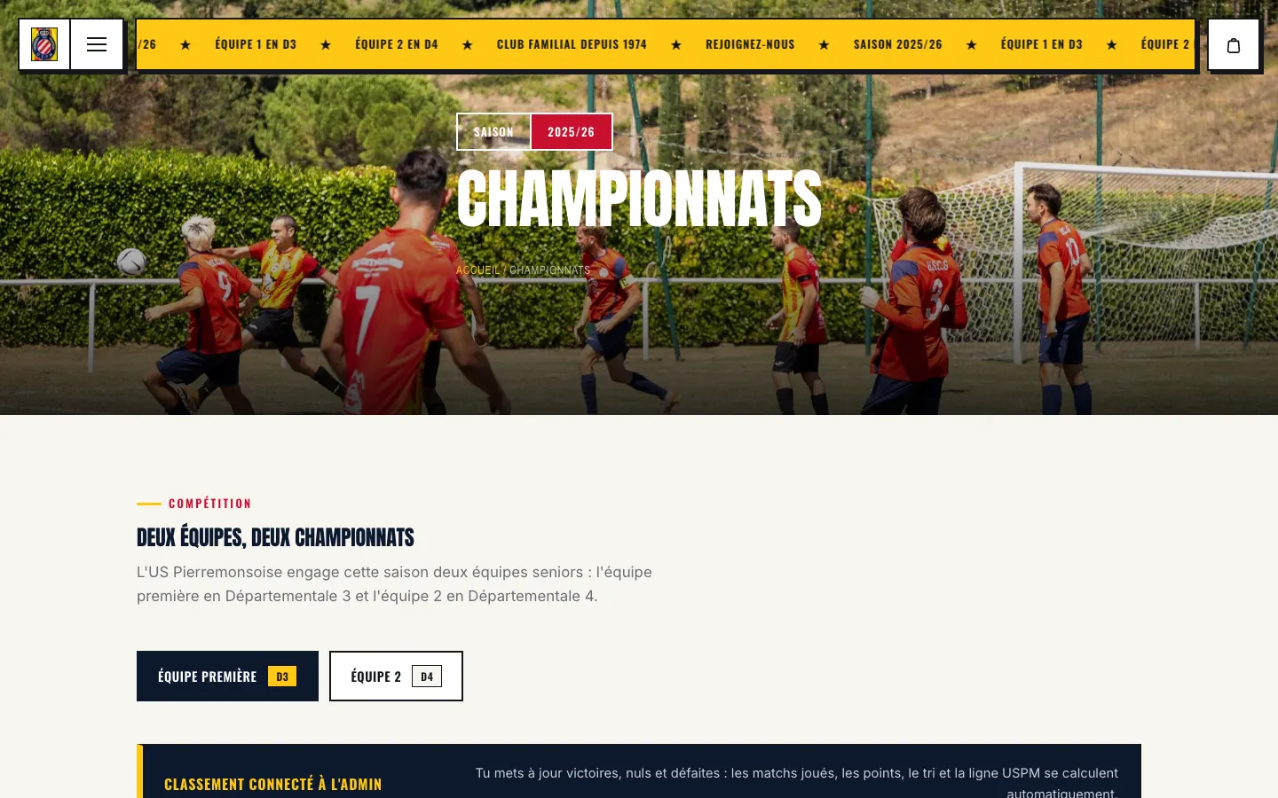 US Pierremonsoise — page Championnats