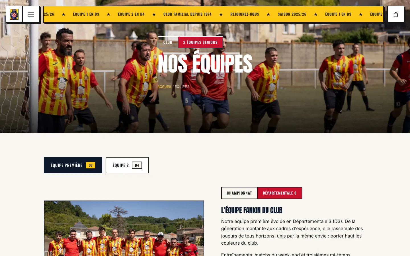 US Pierremonsoise — page Équipes