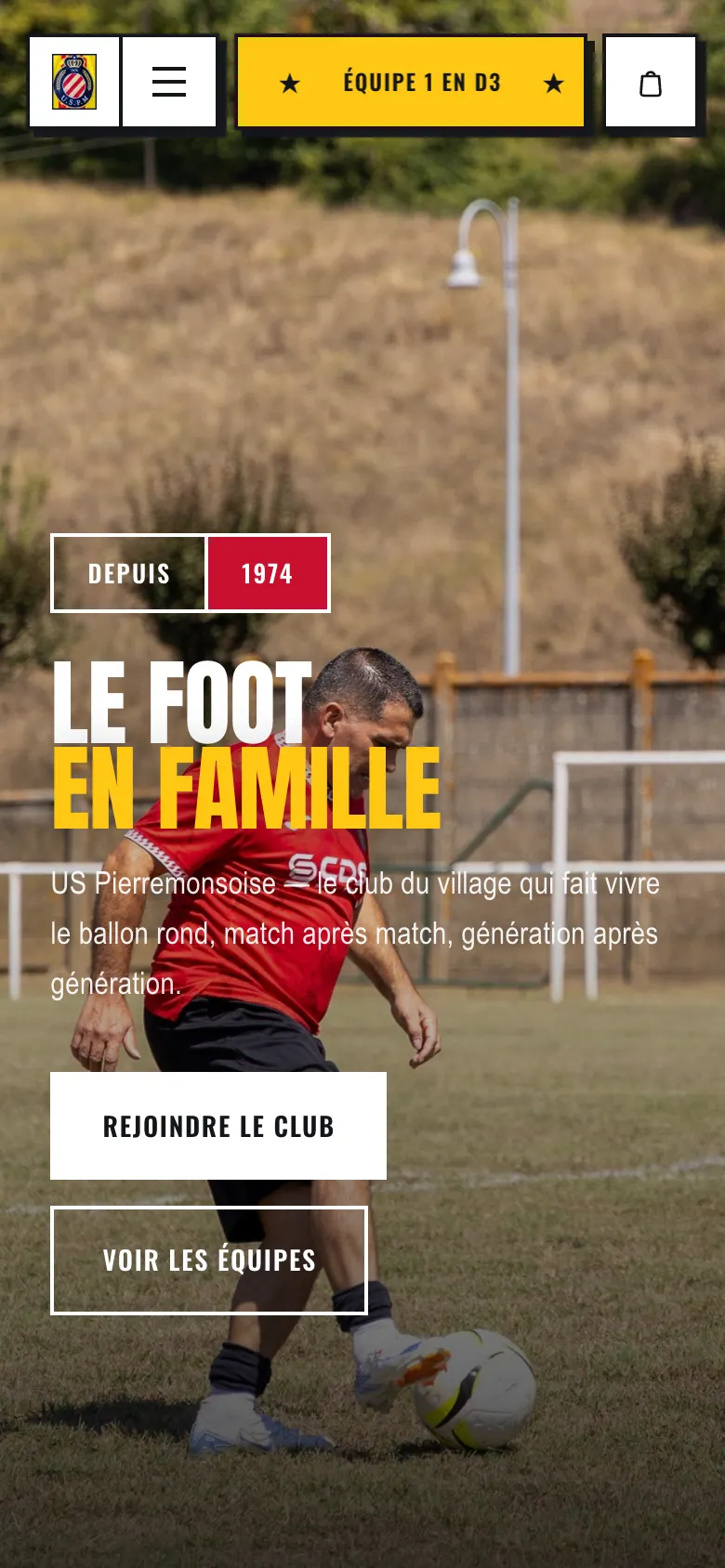 Version mobile du site US Pierremonsoise